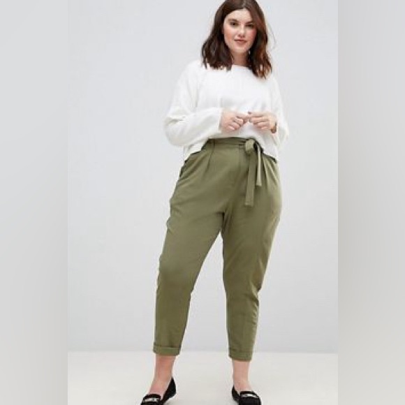 ASOS Curve Pants - Olive green slacks